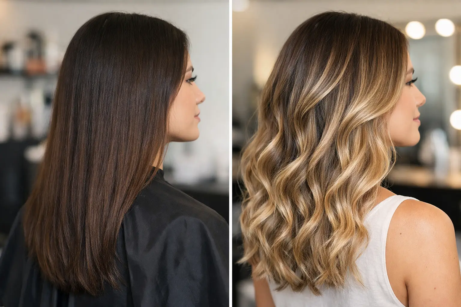 Balayage Before and After Example Ideas