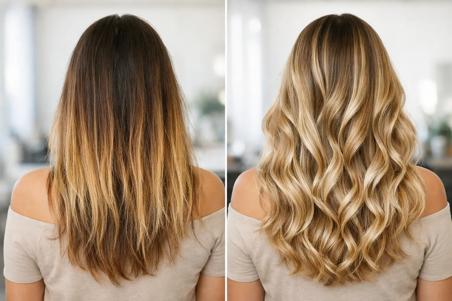 Hair Color Transformation Before and After