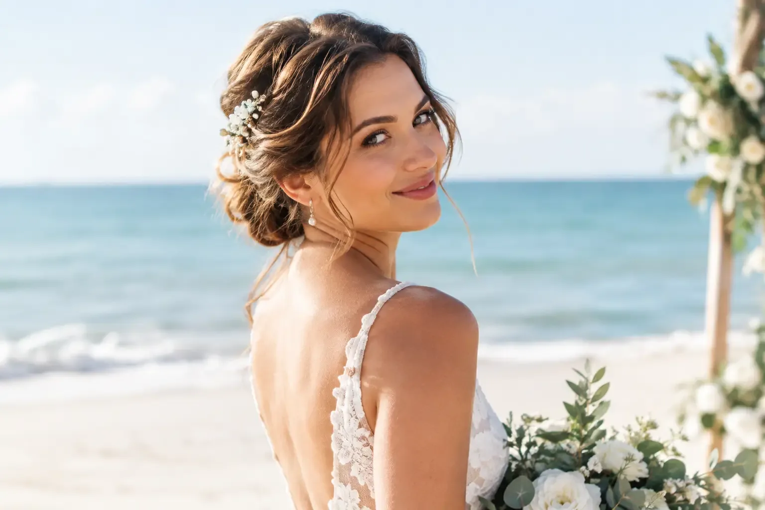 Beach Wedding Hairstyles That Last All Day