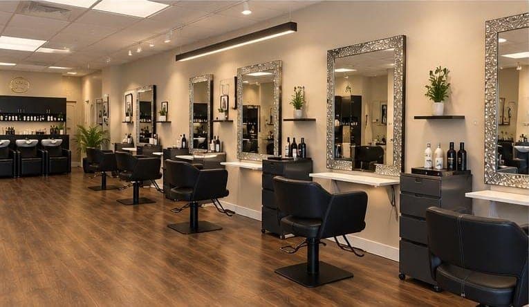 Styling chairs and framed mirrors