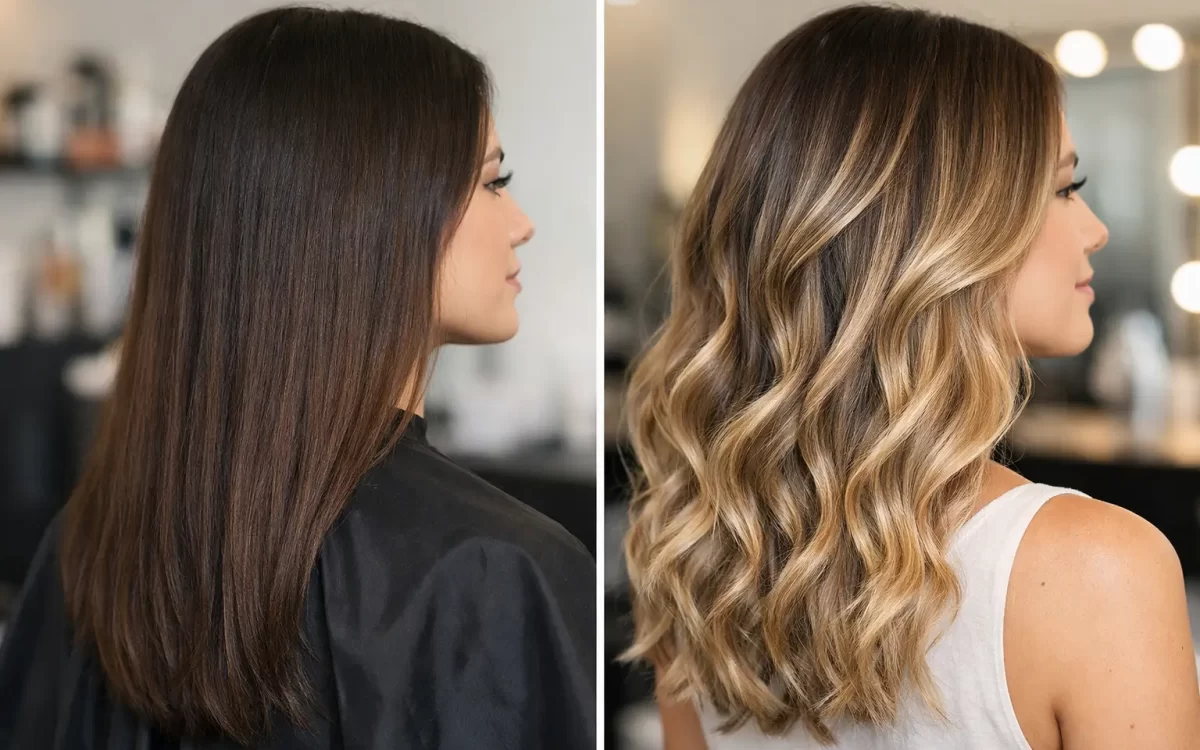 Balayage Before and After Example Ideas