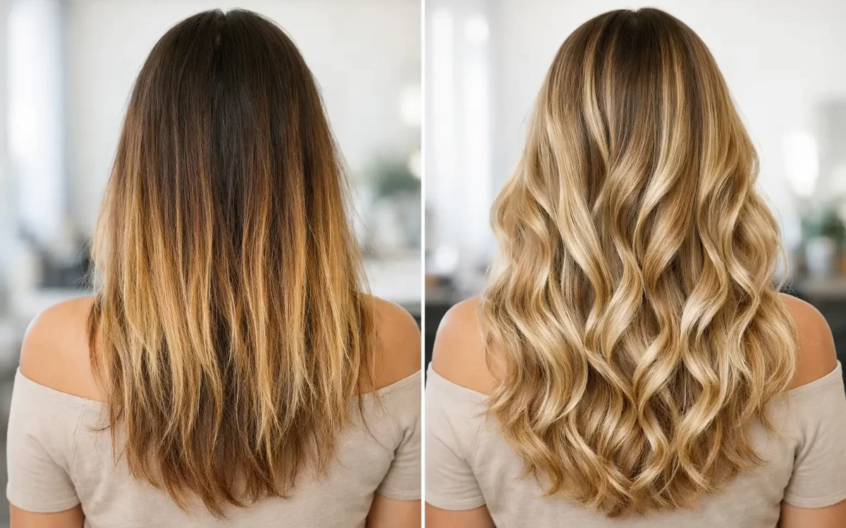 Hair Color Transformation Before and After
