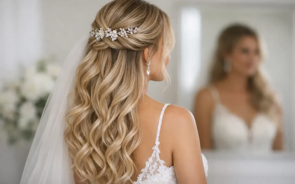 Bridal Hair With Extensions That Photographs Beautifully